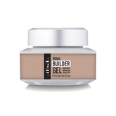 ibd Dual Builder Gel in Cool Nude shade, soft gel and adhesive soak-off builder gel in a 14g jar.